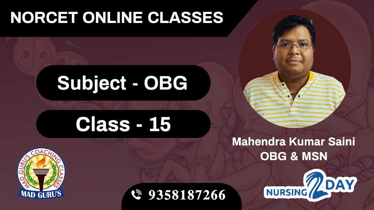 NORCET OBG Class 15
